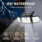 MIHANI Solar Lights Outdoor, Solar Motion Deck Lights Outdoor for Deck with High Brightness, Larger Built-in Tempered Glass Solar Panel, Sensitive PIR Motion Inductor (Non-Remote,1 Pack)