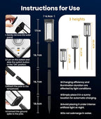 SUPER BRIGHT Solar Pathway Lights Outdoor, 8 Pack Solar Lights Outdoor, Auto On/Off, IP65 Waterproof Solar Garden Lights Solar Powered Landscape Lighting for Yard Patio Walkway Driveway Pathway