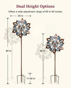 Wind Spinners Outdoor for Yard and Garden, 84 Inch Metal Large Outdoors Windmill Kinetic Wind Spinner, Outside Decor for Yard Art Lawn Backyard Landscape Patio(24" W x 84" H)