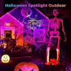 Halloween Christmas Spotlight Outdoor Color Changing Landscape Spotlights,12W RGBW LED Outdoor Spot Lights for Yard Garden Decor,Waterproof 110V Plug in Landscape Lighting with Remote,6 Packs