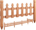topeakmart 177.5in picket fence for garden, wooden fence, main product view