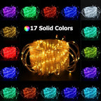 100ft Outdoor Rope Light, IP68 Waterproof 25 Color Changing String Lights with 149 Modes, Warm White & RGB LED Multicolor Twinkle Fairy Tube Lights for Indoor & Outside Railing, Balcony, Patio Decor