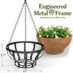 voxor metal hanging baskets for plants, heavy duty shown in use