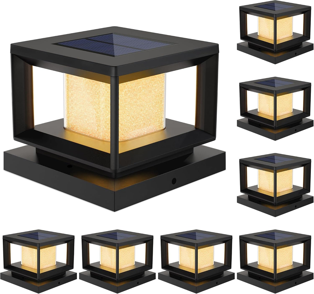 mlambert 8 pack solar post lights, 4x4 6x6, main product view