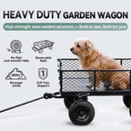 steel garden wagon cart 880 lbs 4 cu shown in use