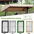 Swing Canopy Cover 3 Seater 75x47x7/8''(191 * 120 * 18/20cm), Waterproof Replacement Canopy for Swing Seat, Patio Hammock Swing Top Cover, Garden Furniture Cover,Gray