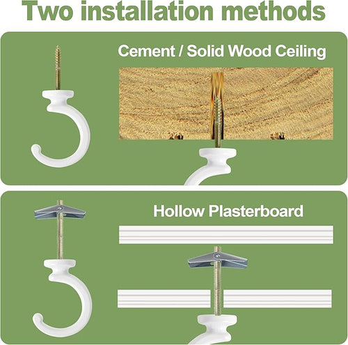 2PCS Ceiling Hooks for Hanging Plants,Heavy Duty Plant Swag Hooks,Hanging Planter Wall Hook, Indoor and Outdoor Plant Hangers