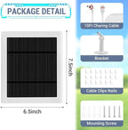 Solar Panel Outdoor for Ring Cameras (White 4P) Spotlight Cam Plus/Pro(Battery) Stick Up Cam/Pro Wireless Outdoor with 10FT/3M Long Cable Dustproof Waterproof