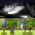 ROSHWEY Solar Spot Lights Outdoor - 600LM Spotlights Waterproof Outside Flood Lighting for Driveway Backyard Patio Garden Landscape Deck Garage (Cool White, 2 Pack)