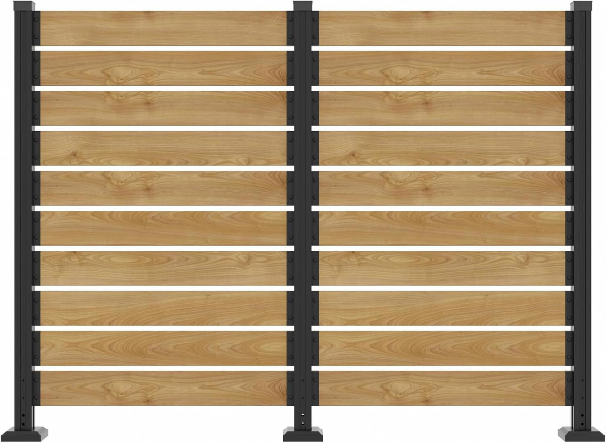 60''h x 78''w outdoor cedar wood fence privacy, main product view