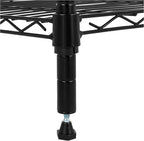 Amazon Basics 4-Shelf Adjustable Heavy Duty Steel Wire Rack Storage Shelving, Sturdy Garage Shelving, 350 lbs Capacity Per Shelf, Easy No-Tool Assembly, 36" x 14" x 54", Black | Heavy Duty, Adjustable, for Kitchen, Garage, Storage, Shelving Organizer