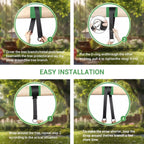 Tree Swing Hammock Straps Kit 3FT, Strong & Durable Tree Swing Straps Hanging Kit with Tree Protector, Safer Lock Snap Carabiner Hooks, Holds Up to 5000 lbs, Safer & Easy Installation for Baby Adults