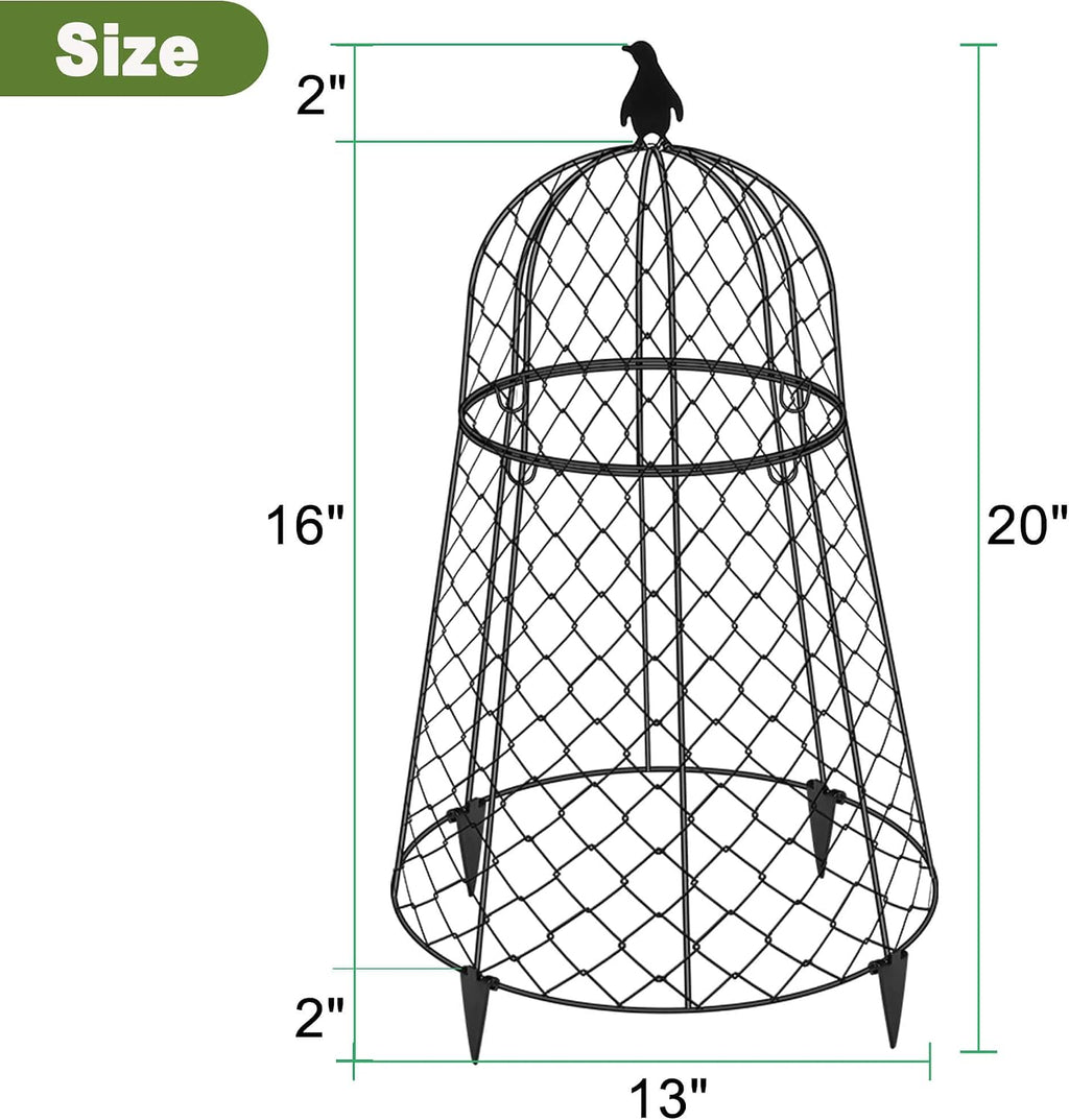 garden cloches for plants, 13" d x 20" shown in use