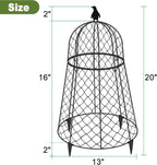 garden cloches for plants, 13" d x 20" shown in use