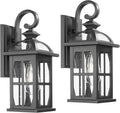 Darkaway Outdoor Wall Lights, Exterior Light Fixture with Seeded Glass, Aluminum Anti-Rust Exterior Lights Sconces Lighting for House Porch Yard Hallway Doorway Garage