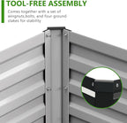 2PCS 6x3x1ft Galvanized Raised Garden Bed Kit, Galvanized Planter Raised Garden Boxes Outdoor, Large Metal Raised Garden Beds for Vegetables,Black