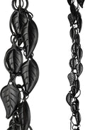 monarch rain chains aluminum cascading leaves black rain, main product view