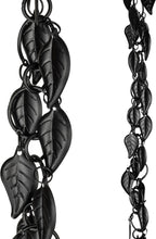monarch rain chains aluminum cascading leaves black rain, main product view