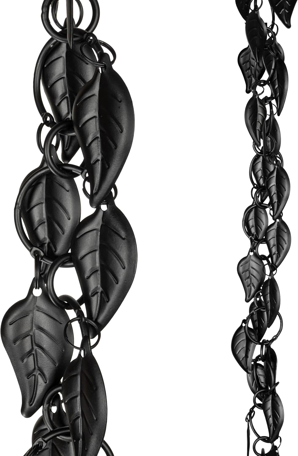 monarch rain chains aluminum cascading leaves black rain, main product view