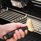 Rösle 25393 Universalschaber Scrap X Barbecue Scraper with Two-Sided Blade, Black/Brass Colour