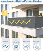 balcony privacy screen fence uv protection, customized 2.5'x6', close-up detail