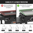 17 Inch Silicone Griddle Cover for Blackstone Griddle — Heavy Duty Food Grade BPA-Free Flat Top Grill Cover Mat, Edge-to-Edge Protection, All Seasons, Portable & Dishwasher Safe, Orange