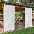 SpaceDresser Waterproof Outdoor Sheer Curtains for Patio - 4 Panels Rod Pocket Indoor Voile Sheer Curtain for Living Room,52W x 108L inch, White