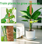 4 Pack 28 Inch Moss Pole Monstera Plant Support, Coir Moss Poles for Climbing Indoor Plants, Bendable Plant Stake Trellis for Potted Plant, Pothos, Philodendron
