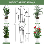 32.6in Monstera Plant Support Stakes for Indoor Plants, Metal Garden Plant Trellis for Climbing Plants, Pothos Vine Snake Climber Support，2p