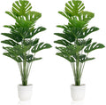 sajandas set of 2 artificial monstera deliciosa plants, main product view