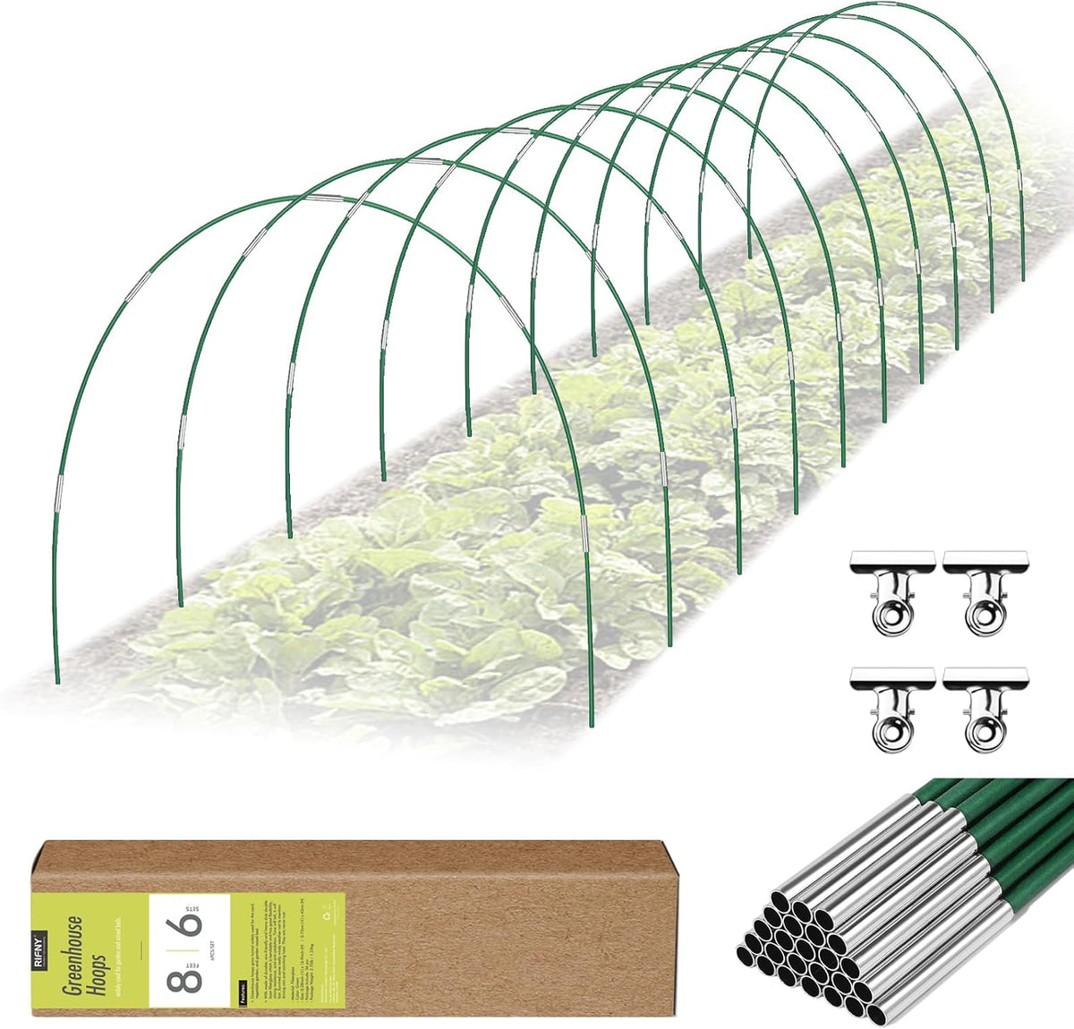 rifny 60 pcs garden hoops for raised beds, main product view