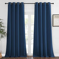 NICETOWN Blackout Room Darkening Window Curtain - Thermal Insulated Solid Grommet Blackout Patio Door Curtain/Drape for Living Room (Moroccan Blue, 1 Panel, 52 by 95-inch)