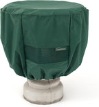 Covermates Classic Bird Bath Cover – 24 Diameter x 18H, Green | Water-resistant protection, 12-gauge vinyl, elastic hem, mesh vent, 2-year warranty