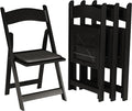 200 Black Resin Stackable Folding Chair - Comfortable Black Foldable Chair - Folding Chairs with Padded Seats - Indoor/Outdoor Folding Chairs for Events - Lightweight Foldable Chairs (200 Pack)