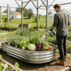 Galvanized Raised Garden Bed for Outdoor: 4X2X1ft Durable Metal Vegetable Plant Container Kit（2 Pack）