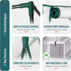 vounot® garden greenhouse tomato grow house with roll-up showing dimensions