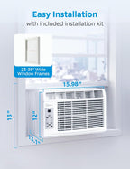 midea 6,000 btu window air conditioner, 3-in-1 cool/fan/dehumidifier, package contents