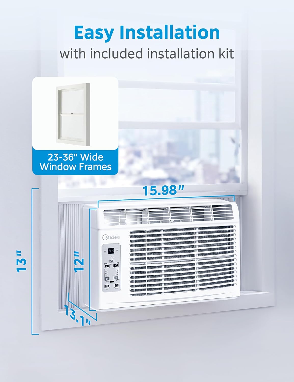 midea 6,000 btu window air conditioner, 3-in-1 cool/fan/dehumidifier, package contents