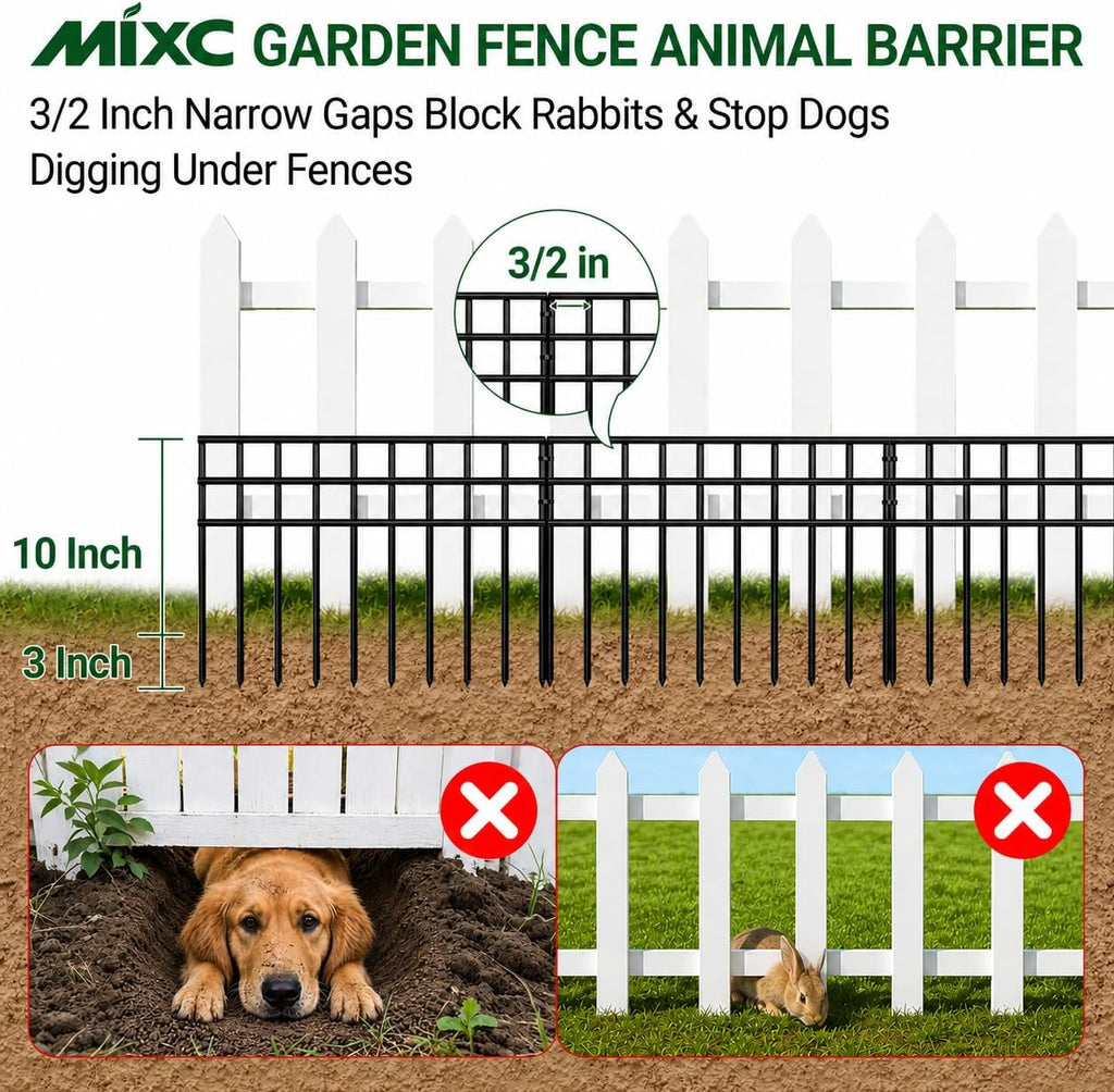 mixc 30 pack animal barrier fence, 42.5ft x, close-up detail