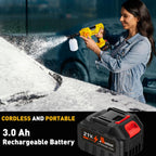 1100 psi cordless car washer,portable battery powered cleaning showing dimensions