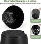 GARDIFE 2026 Upgraded Self Watering Plant Pots with Drainage Hole, 7/6.5/6/5.5/5/4 Inch Flower Planting Containers for House Plants, African Violet, Flowers, Cactus (Black, 7+6.5+6+5.5+5+4 inch)