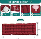 UDPATIO Oversized Zero Gravity Chair 29In XL Patio Reclining Chair with Cushion, Outdoor Folding Recliner with Pillows|Cup Holder|Foot Rest|Padded Headrest, Burgundy, Support 500LB