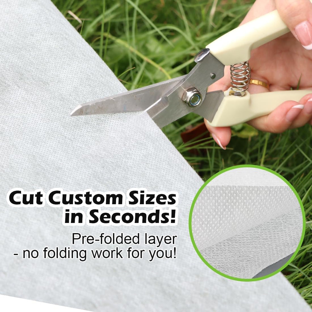frost blanket for outdoor plants, plant covers freeze, side view