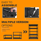 Plastic Storage Shelves, Plastic Heavy Duty Shelves 16.93" D x 35.43" W x 72.44" H,5-Tier Garage Storage Shelving, Shelving Units and Storage