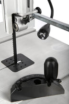 wen (ba1487) band saw with stand,two-speed,black,14-inch showing dimensions