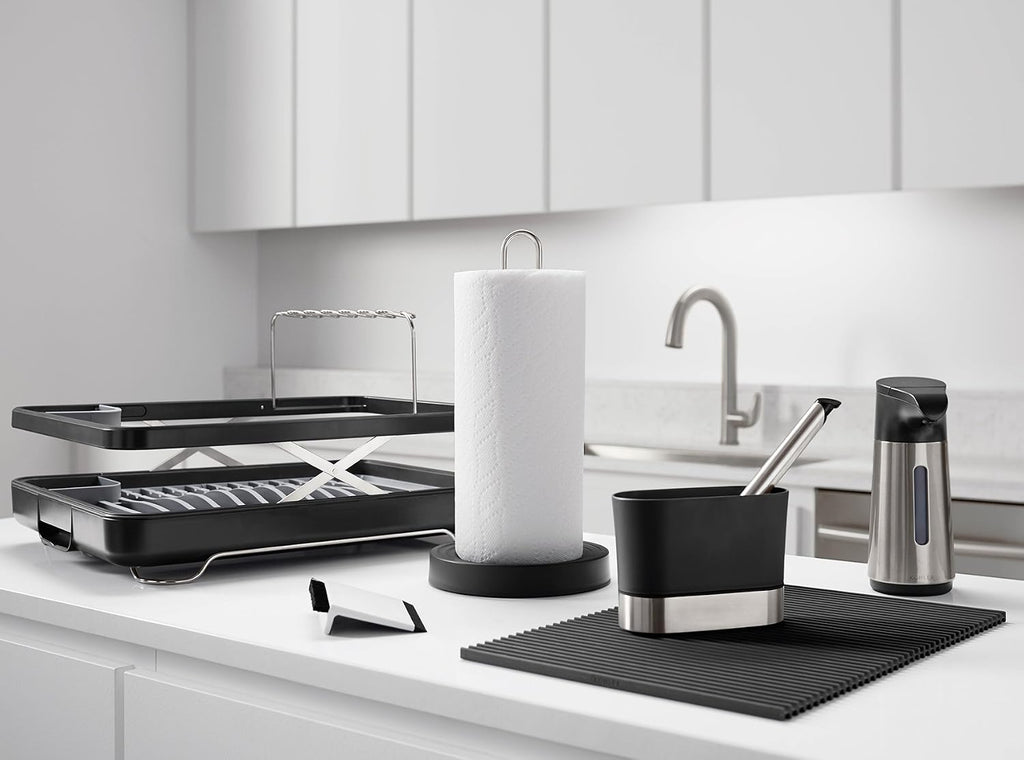 Kohler K-8624-0 Kitchen Pot and Pan Dish Scraper, Silicone and Nylon, Heat Resistant, One Size, White and Charcoal