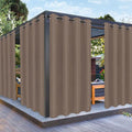 PureFit Outdoor Curtains for Patio Waterproof Weatherproof, UV Resistant Outside Curtains for Gazebo, Front Porch, Pergola, Sun Blocking Privacy Curtain, 52W x 95L inch, 1 Panel, Camel