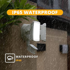 UME 19W LED Security Lights Motion Sensor Light Outdoor, 2000LM Motion Flood Light, 5000K, IP65 Waterproof, 2 Adjustable Head Motion Detector Security Light for Exterior,Outside,Garage,Yard(White)