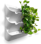 BOXSAND-12 Vertical Wall Planter for 12 Plants – Indoor/Outdoor Living Wall, Space-Saving Vertical Garden System, Easy 2-Screw Install (White, 24"x26", no pots)