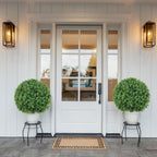 artificial boxwood topiary ball outdoor 25", 2pcs fake showing dimensions